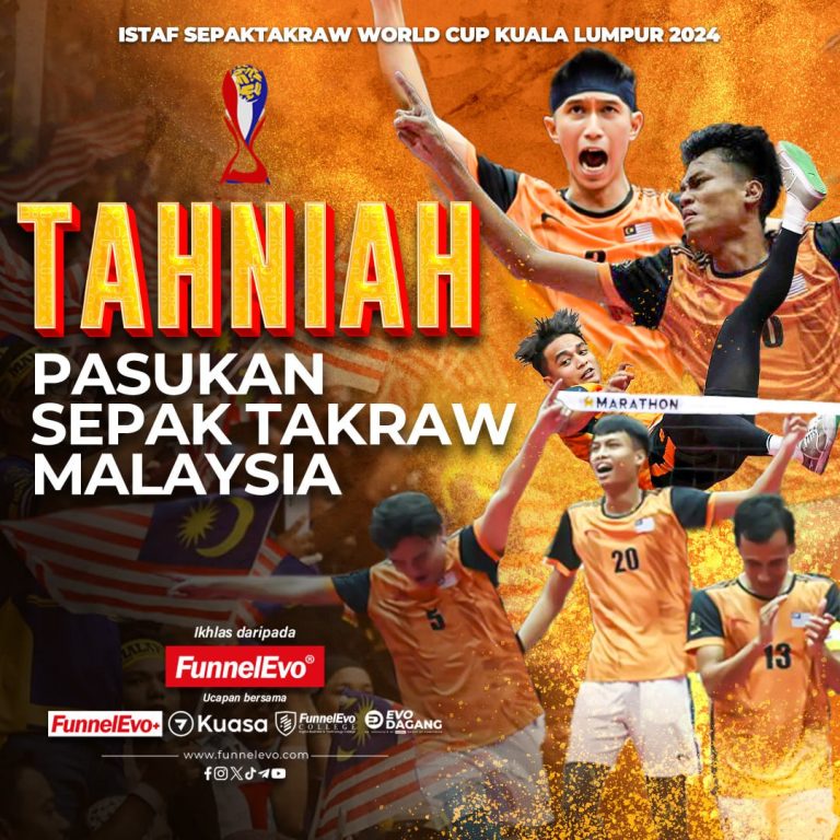 Malaysia Juara Berganda Piala Dunia Sepak Takraw 2024!
