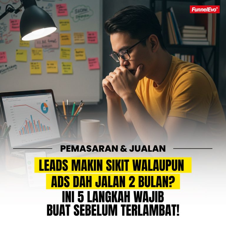 Leads Makin Sikit Walaupun Ads Dah Jalan 2 Bulan? Ini 5 Langkah Wajib Buat Sebelum Terlambat