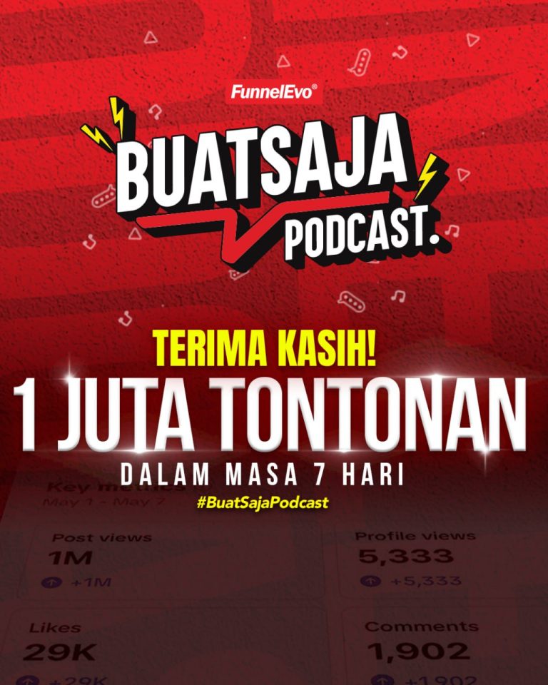 1 Juta Tontonan Dalam Masa 7 Hari, Tahniah Buat Saja Podcast!