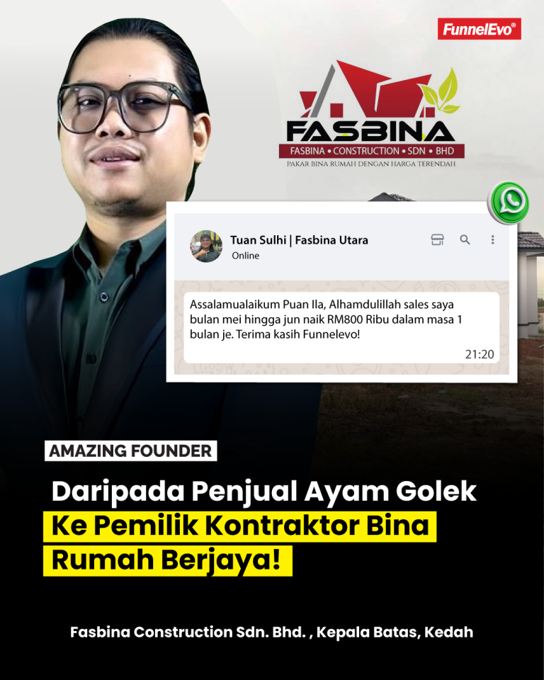 DARIPADA PENJUAL AYAM GOLEK KE PEMILIK KONTRAKTOR BINA RUMAH BERJAYA
