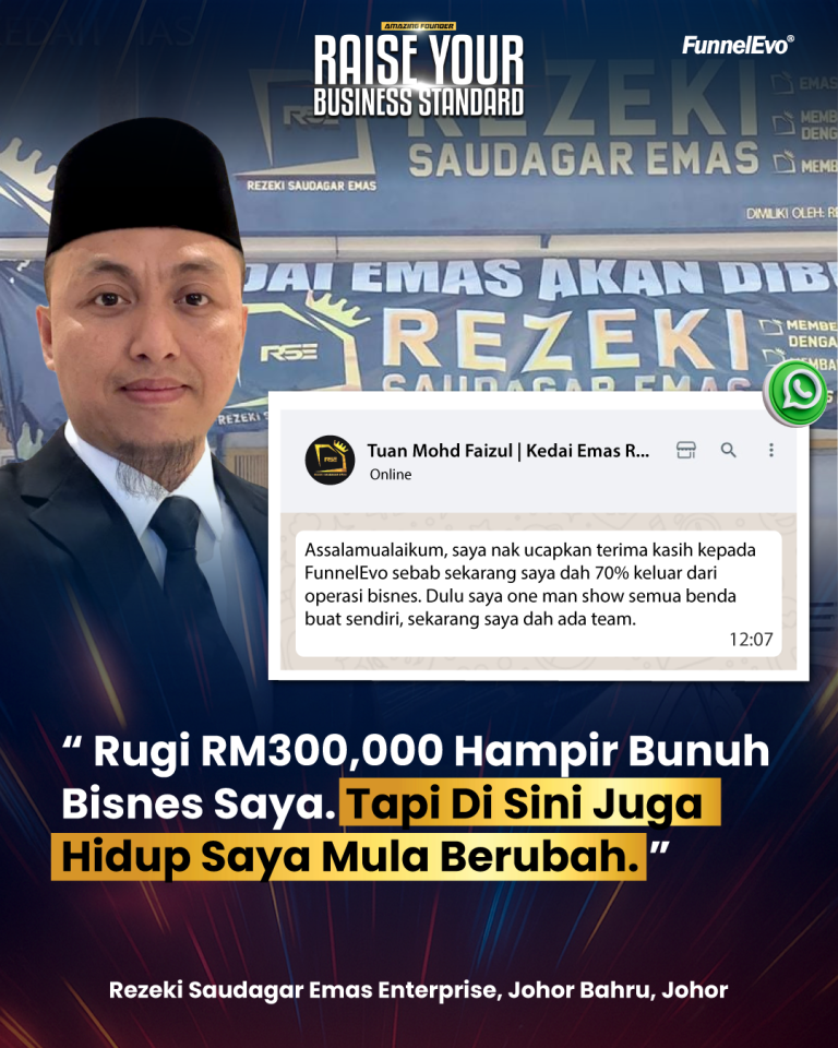 Rugi RM300,000 Hampir Bunuh Bisnes Saya. Tapi Di Sini Juga Hidup Saya Mula Berubah.