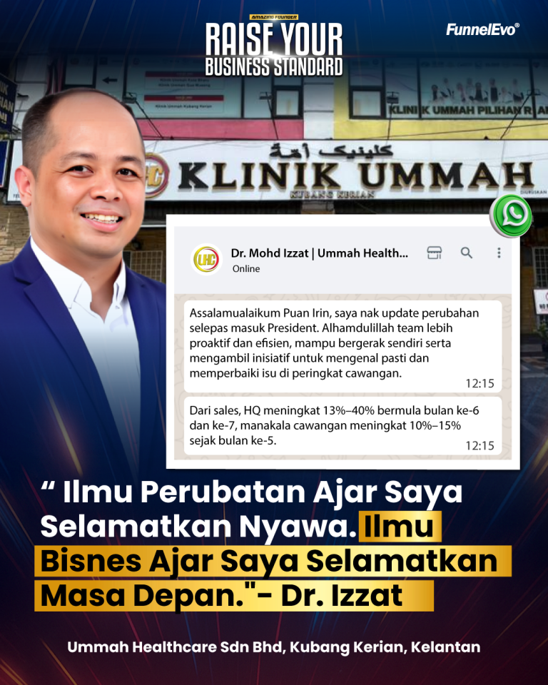 Ilmu perubatan ajar saya selamatkan nyawa, Ilmu bisnes ajar saya selamatkan masa depan.