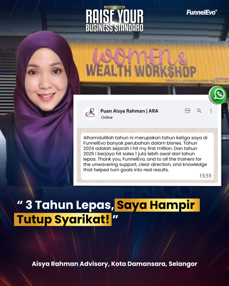 3 Tahun Lepas, Saya Hampir Tutup Syarikat!