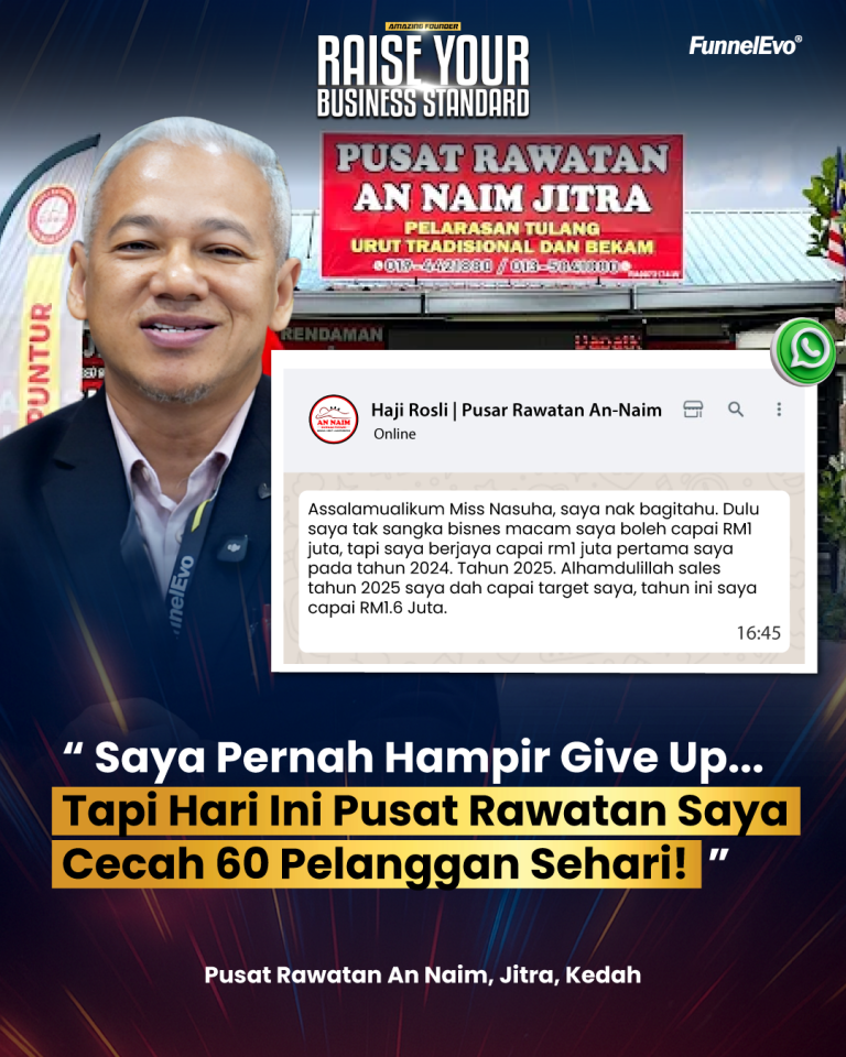 Saya Pernah Hampir Give Up… Tapi Hari Ini Pusat Rawatan Saya Cecah 60 Pelanggan Sehari!
