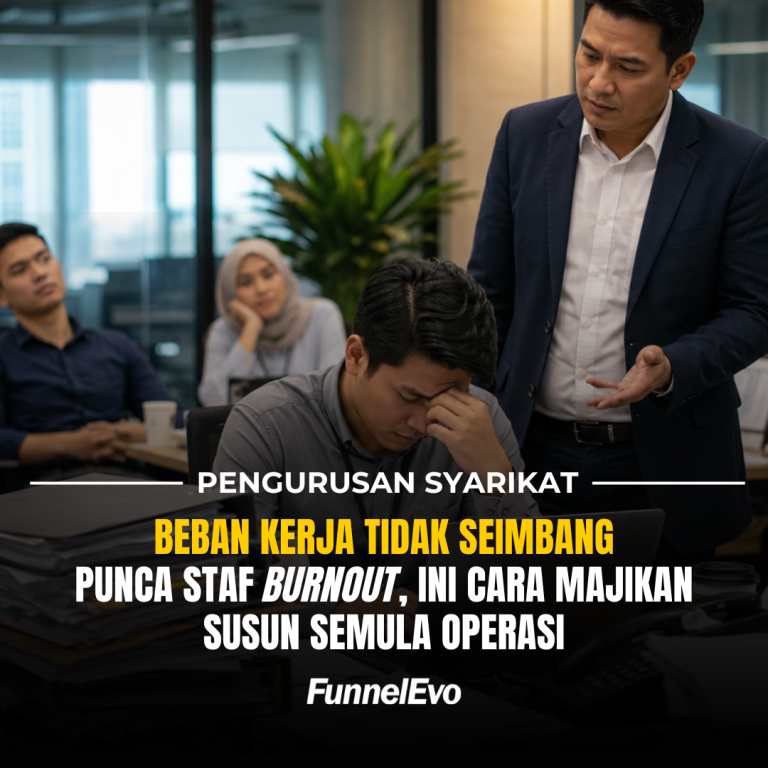Beban Kerja Tidak Seimbang Dalam Bisnes Punca Staf Burnout dan Cara Majikan Susun Semula Operasi